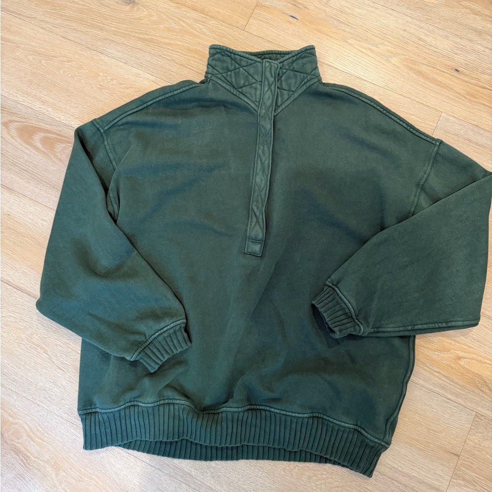 Aerie oh snap quarter snap sweatshirt